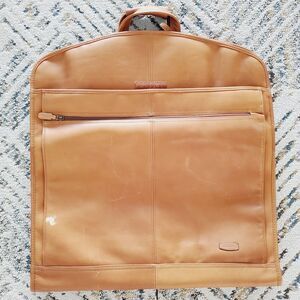 Dorado Vintage Tan Leather Garment Bag Clothing Travel Storage Bag